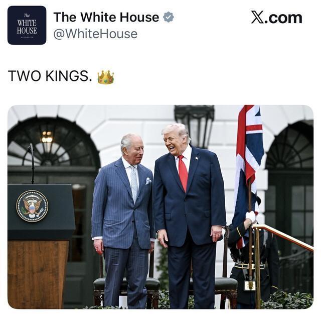 两位“国王”的“互怼”
白宫称两位“国王”
真够有意思的

特朗普嘲讽道
没有美
