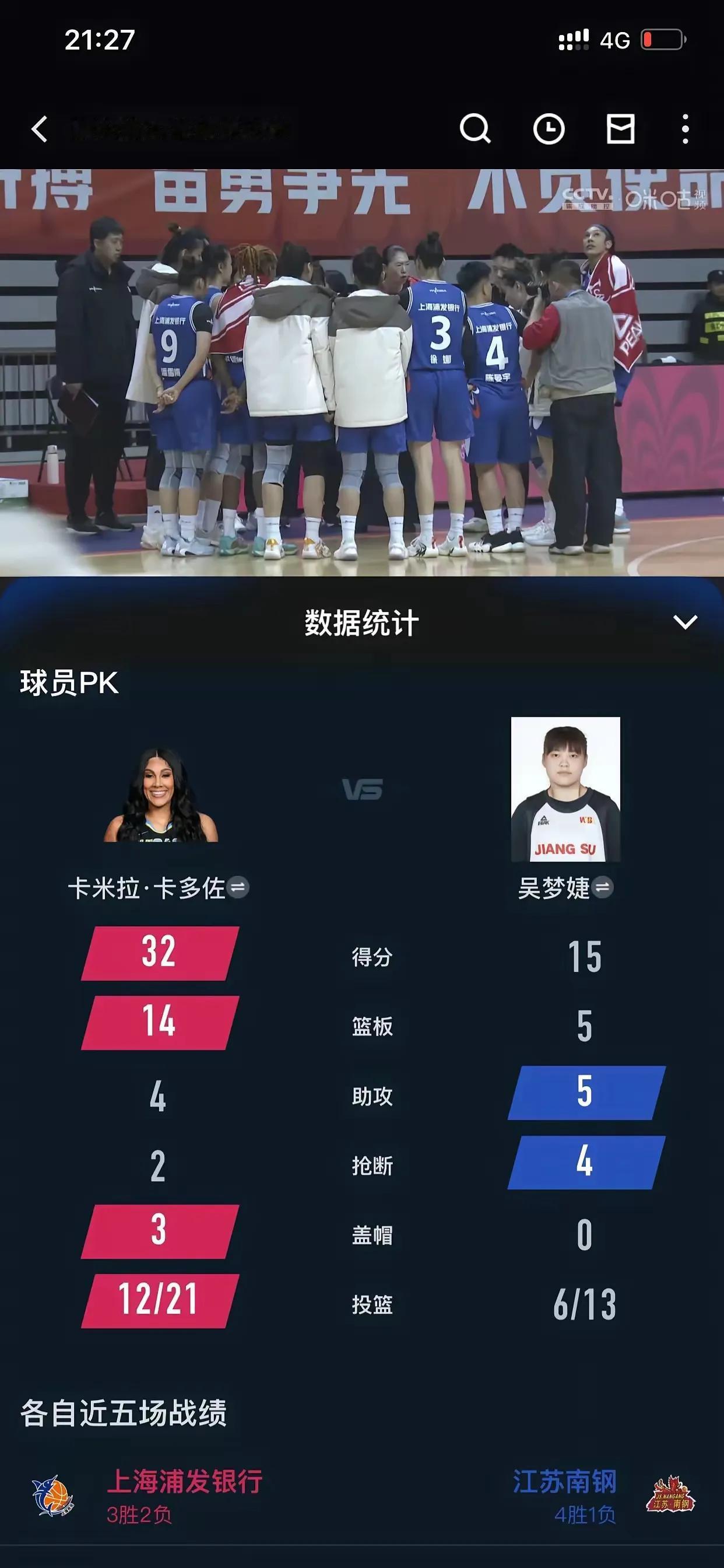 江苏南钢青年军气势如虹，悍不畏惧，中国女篮后继有人。
WCBA12轮上海浦发银行