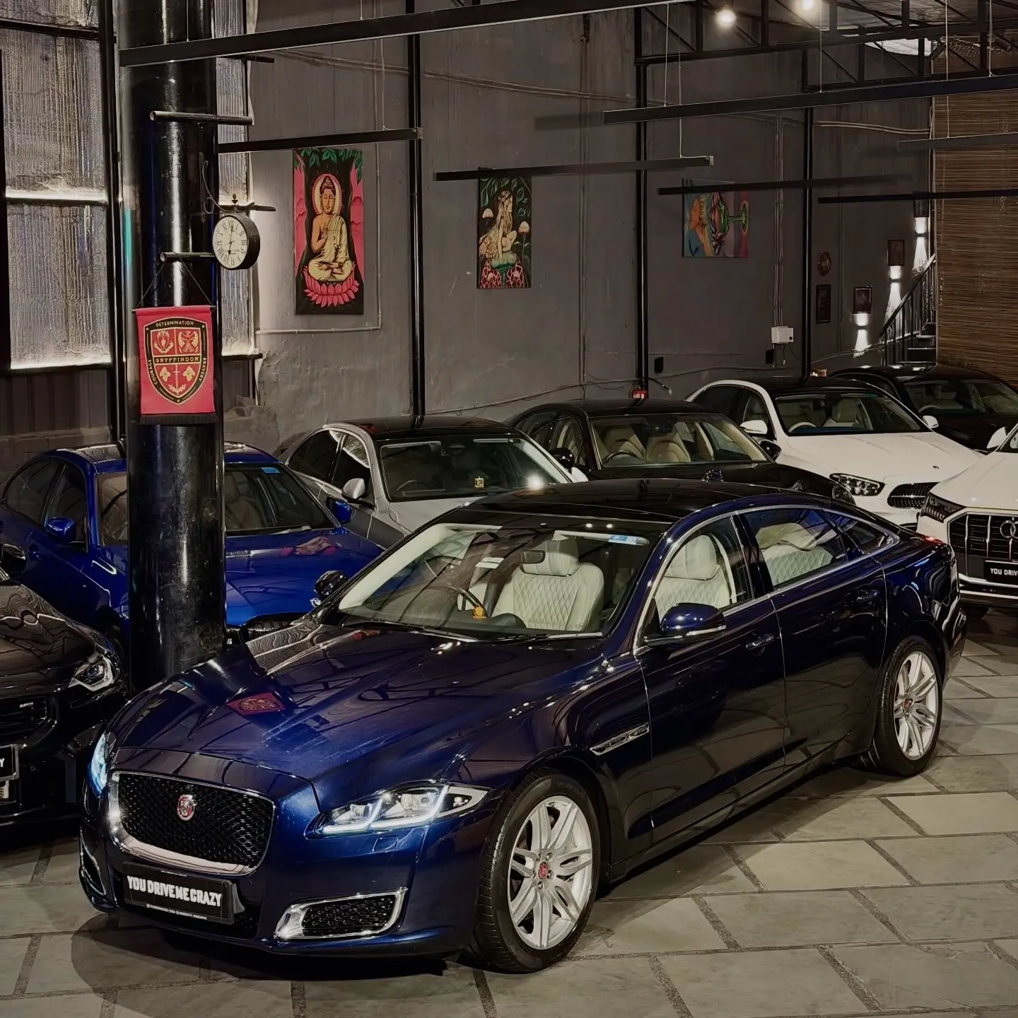 Blue Jaguar XJ50 AWD.