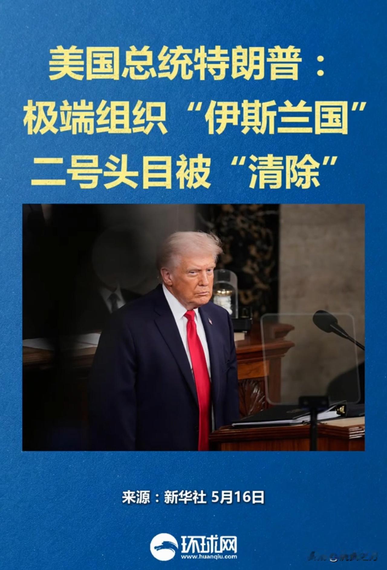 特朗普说“伊斯兰国”二号头目被“清除”
网友：西非尼日利亚成了美以与俄伊博弈的新