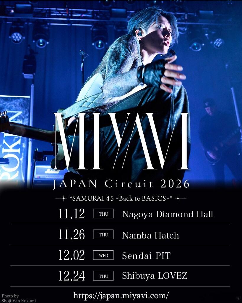 MIYAVI 将于11月起举办巡演《MIYAVI JAPAN LIVE Circ