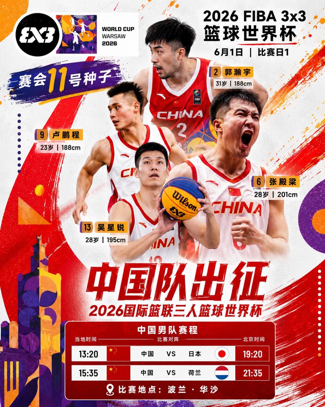 中国男篮三人篮球击败日本，取得开门红
三人篮球世界杯小组赛拉开战幕，中国男篮三人