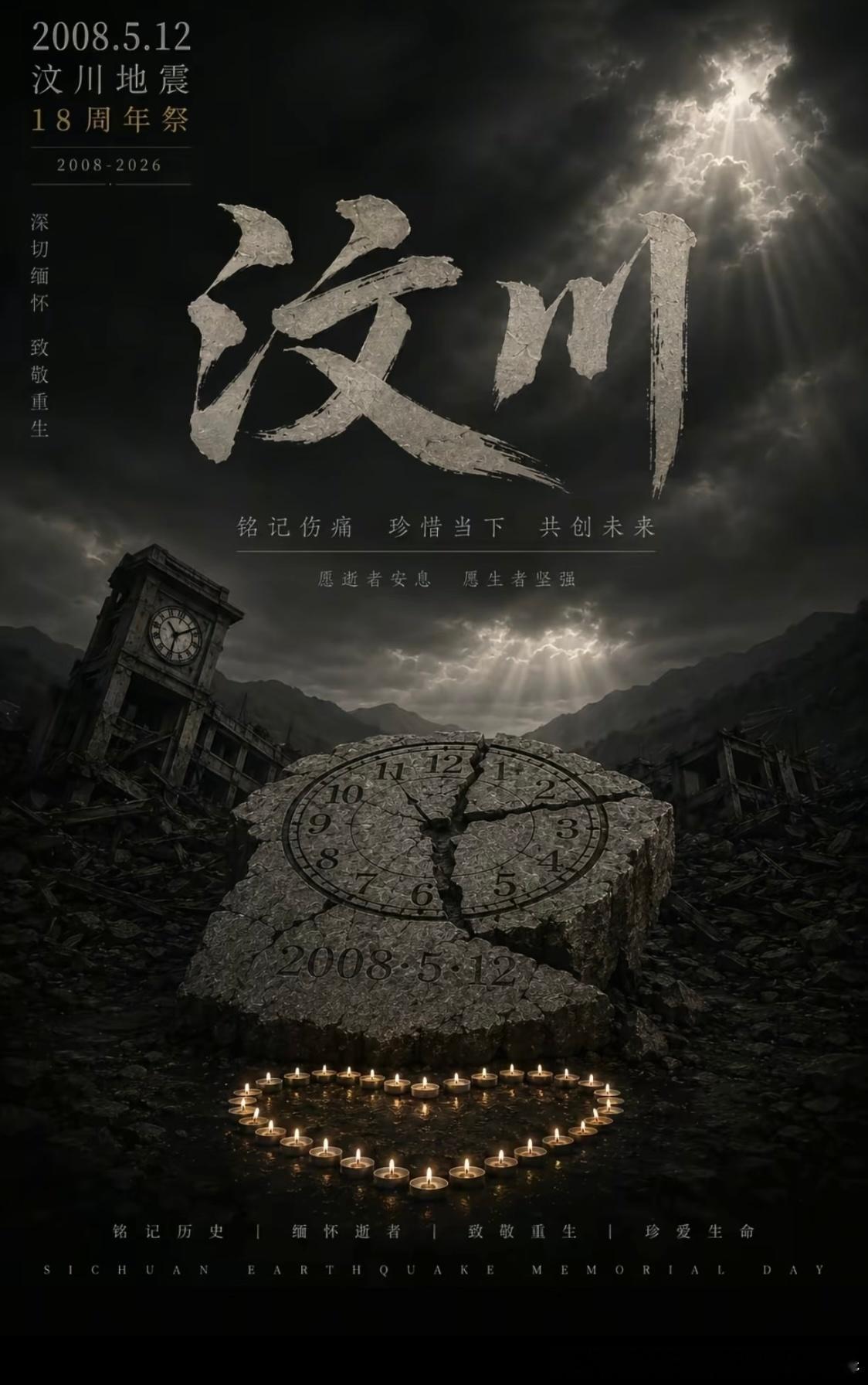 18年了。极致的伤痛。惊人的坚韧。川流不息的爱。不敢忘，不能忘。