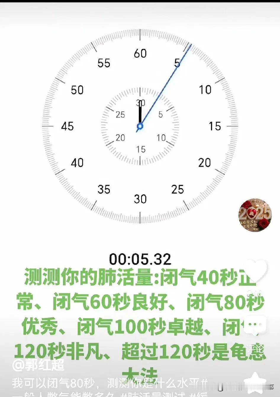 憋气大挑战，你能憋多久？

憋气大挑战，你能憋气多长时间？肺活量大小是检验心肺功