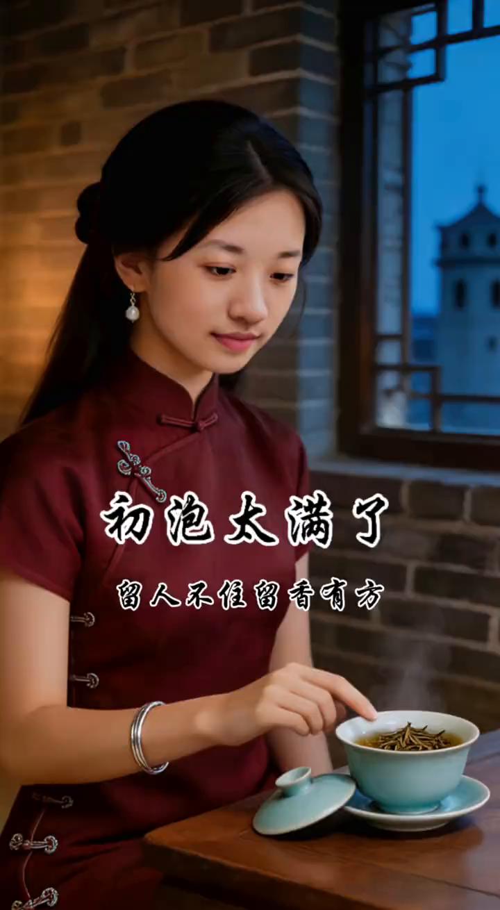 初泡太满了，留人不住，留香有方。
那年恩平雨夜，他慕我如明前。若我锁住温存，不把