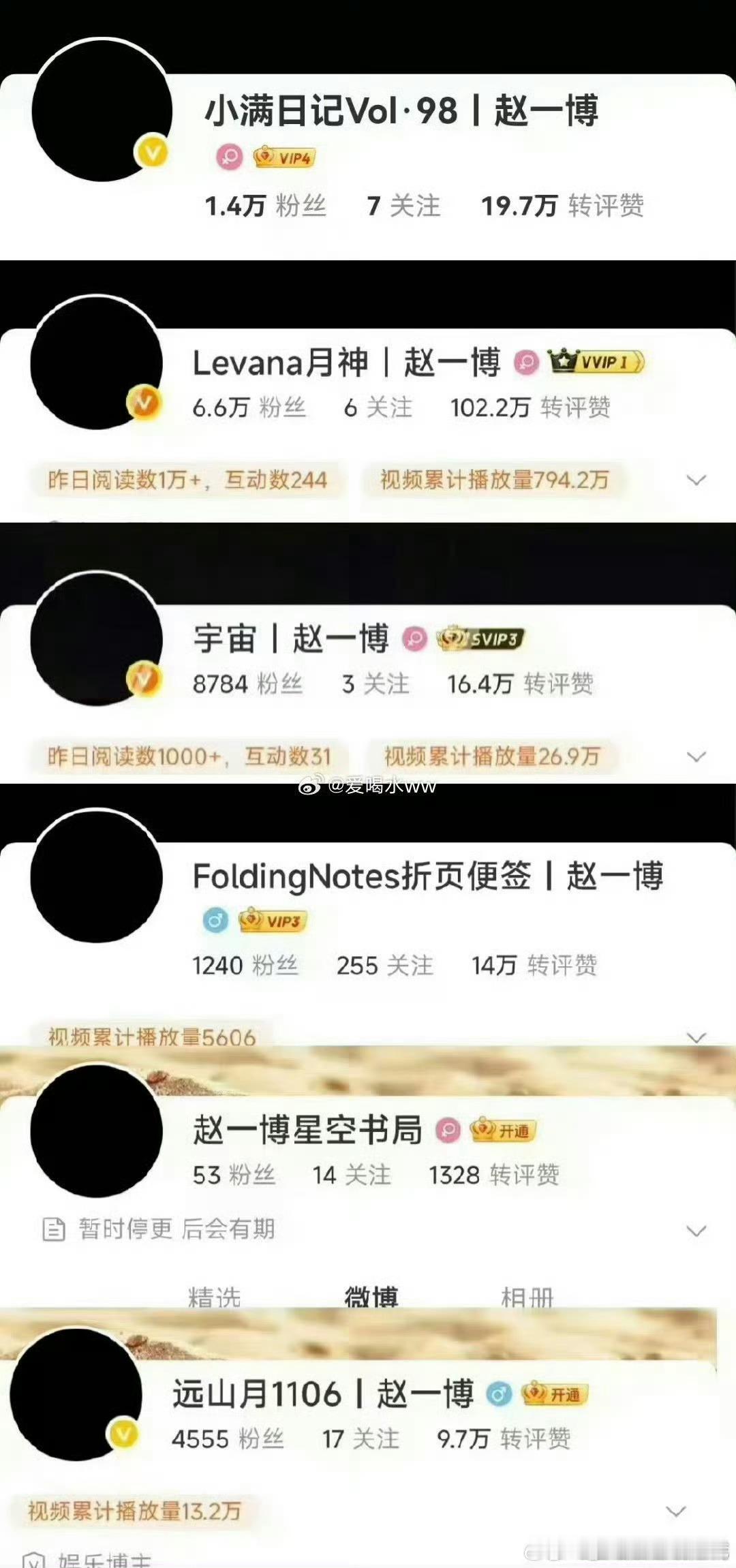 赵一博的六个站子关闭了，我昨天就跟互关已经预见哈哈哈哈哈哈哈没想到比我们想的还快