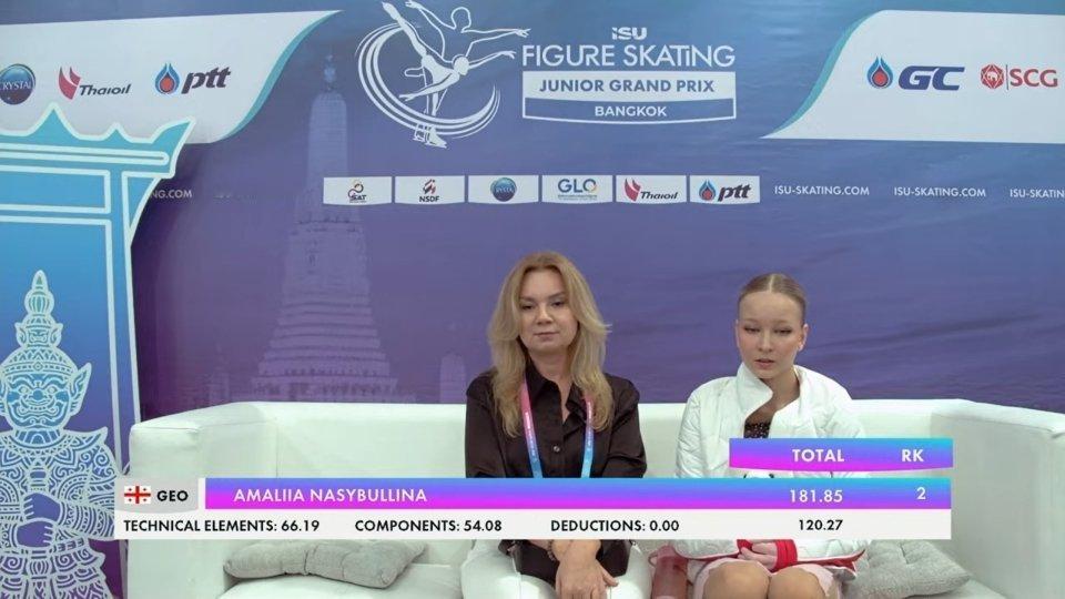 2026jgp泰国站 Amaliia自由滑好稳好稳，恭喜双clean！！！配置：