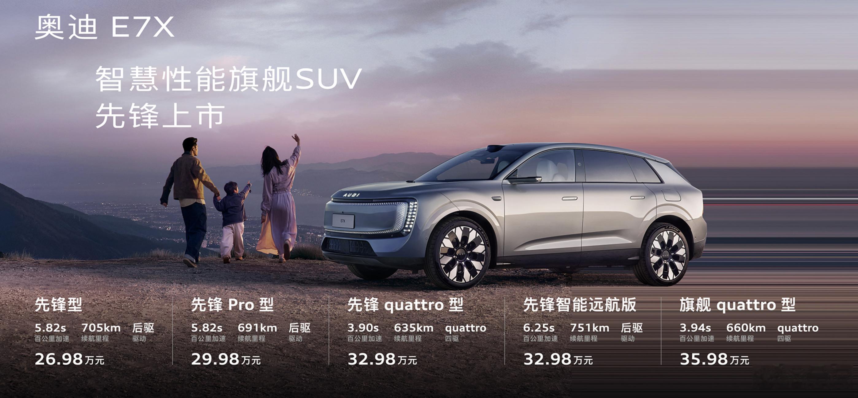26.98万起，奥迪E7X这车我前前后后开了10天，最让我记忆深的是驾驶质感。从