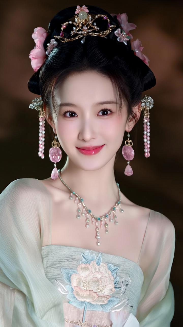 什么样的穿搭可以成为气质女神? 古风美人，粉黛轻妆，花簪玉佩，温婉动人。