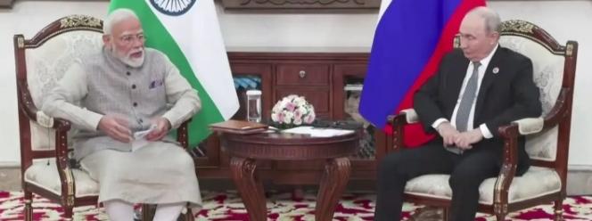 莫迪当着全球各国的目光，当面力劝普京：这场战争必须停下！普京面色全程凝重，仅仅回
