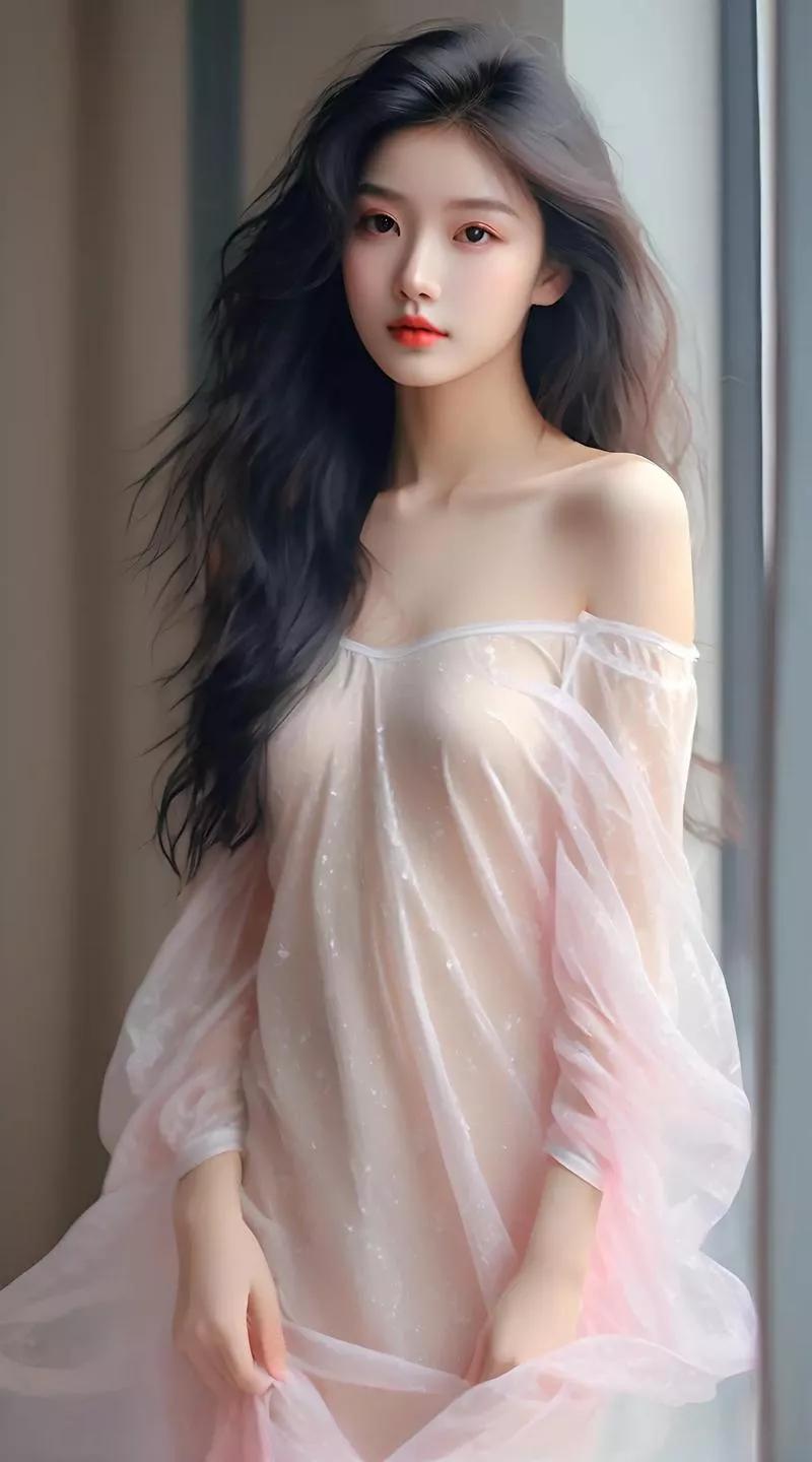 梦幻粉纱裙，甜美少女心！粉裙仙女 白色蕾丝仙女裙 仙女粉长裙 粉纱裙写真 紫色梦