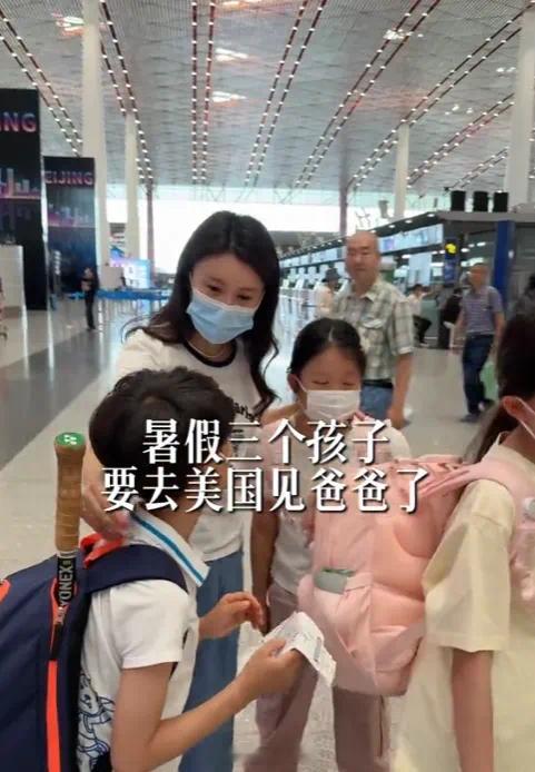 甘薇送孩子去美国看贾跃亭还带上了贾跃亭要的桃酥，此前曾称与贾跃亭8年未见，距孩子