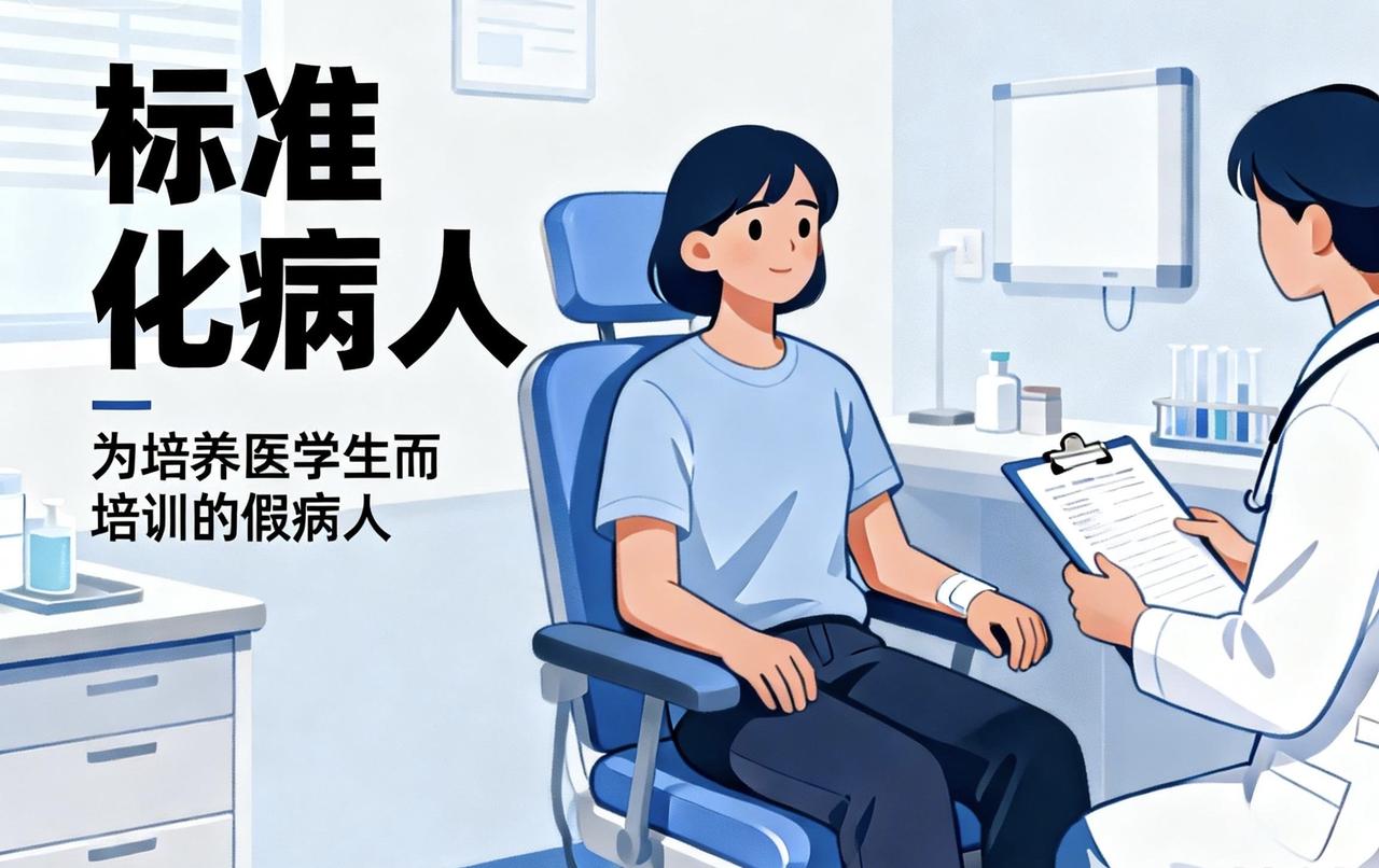 你知道“标准化病人”吗标准化病人，是经系统培训后，可规范模拟特定疾病症状、病史及