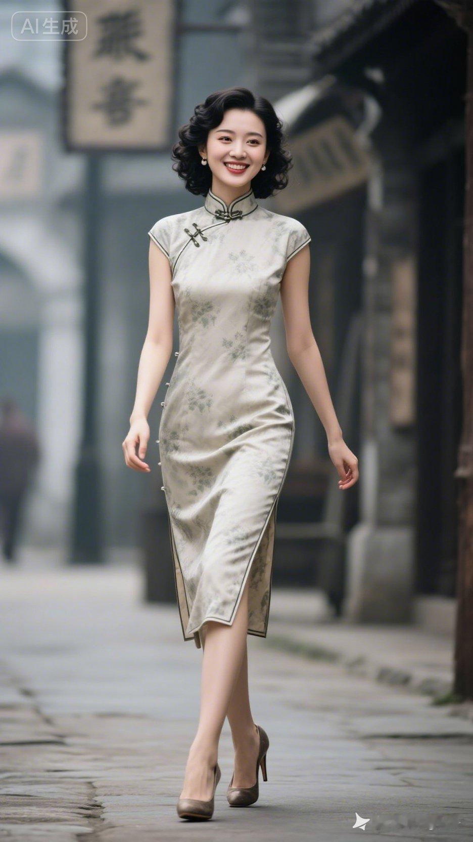 复古旗袍街拍，优雅气质满满！👗💃🏻