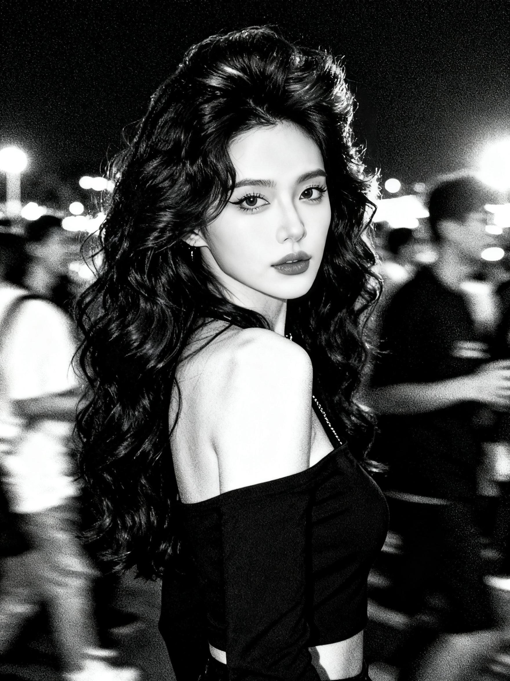 复古胶片氛围感 单调 黑白系 低像素