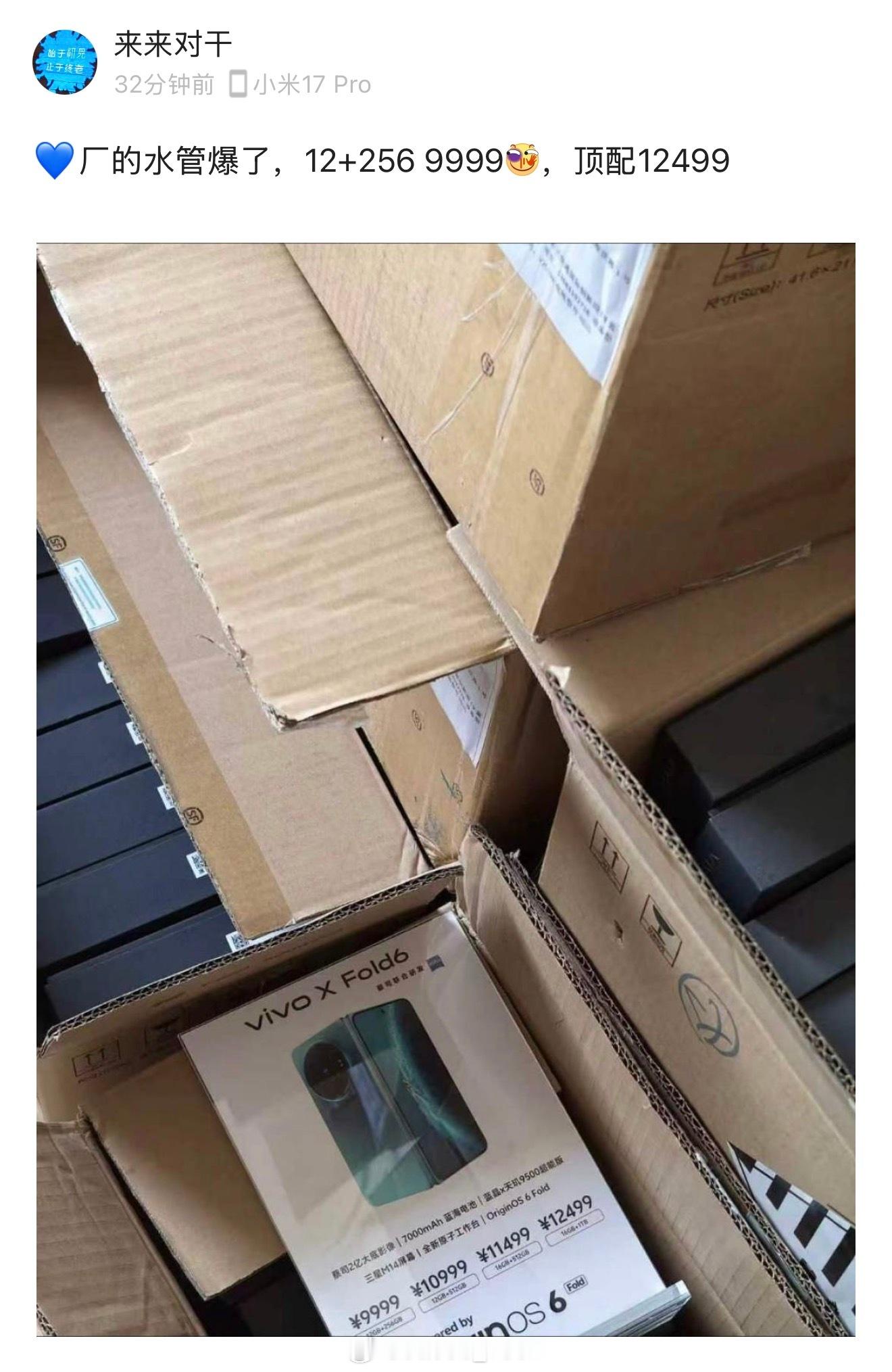 喂！多冲浪就是有好处我直接刷到了蓝厂爆水管咯 vivo X Fold6 9999