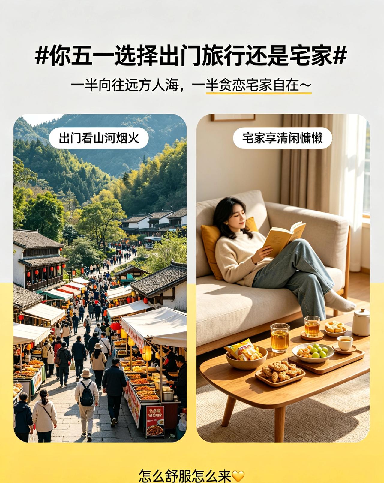 你五一选择出门旅行还是宅家