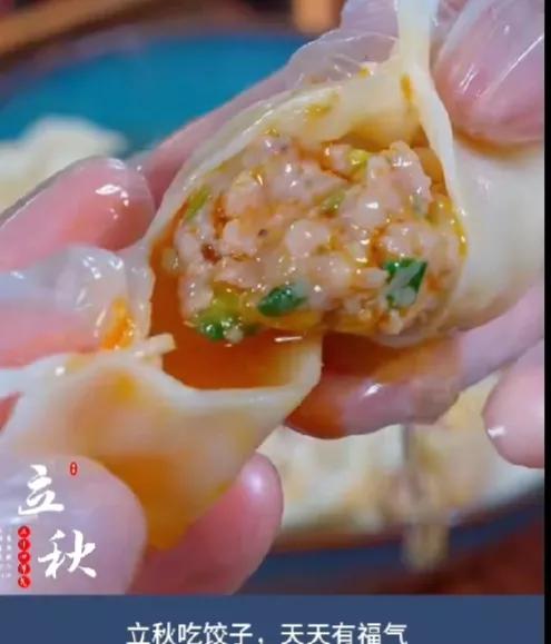 今天立秋，该吃什么呢？吃饺子吧，立秋吃饺子，天天有福气[玫瑰]#立秋吃饺子？#