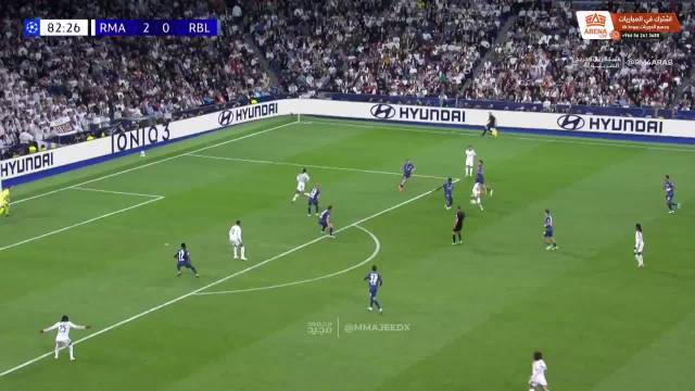 迪奥曼德助攻姆巴佩，直挂死角⚽️

#欧冠联赛##皇马vs莱比锡##halamadrid#