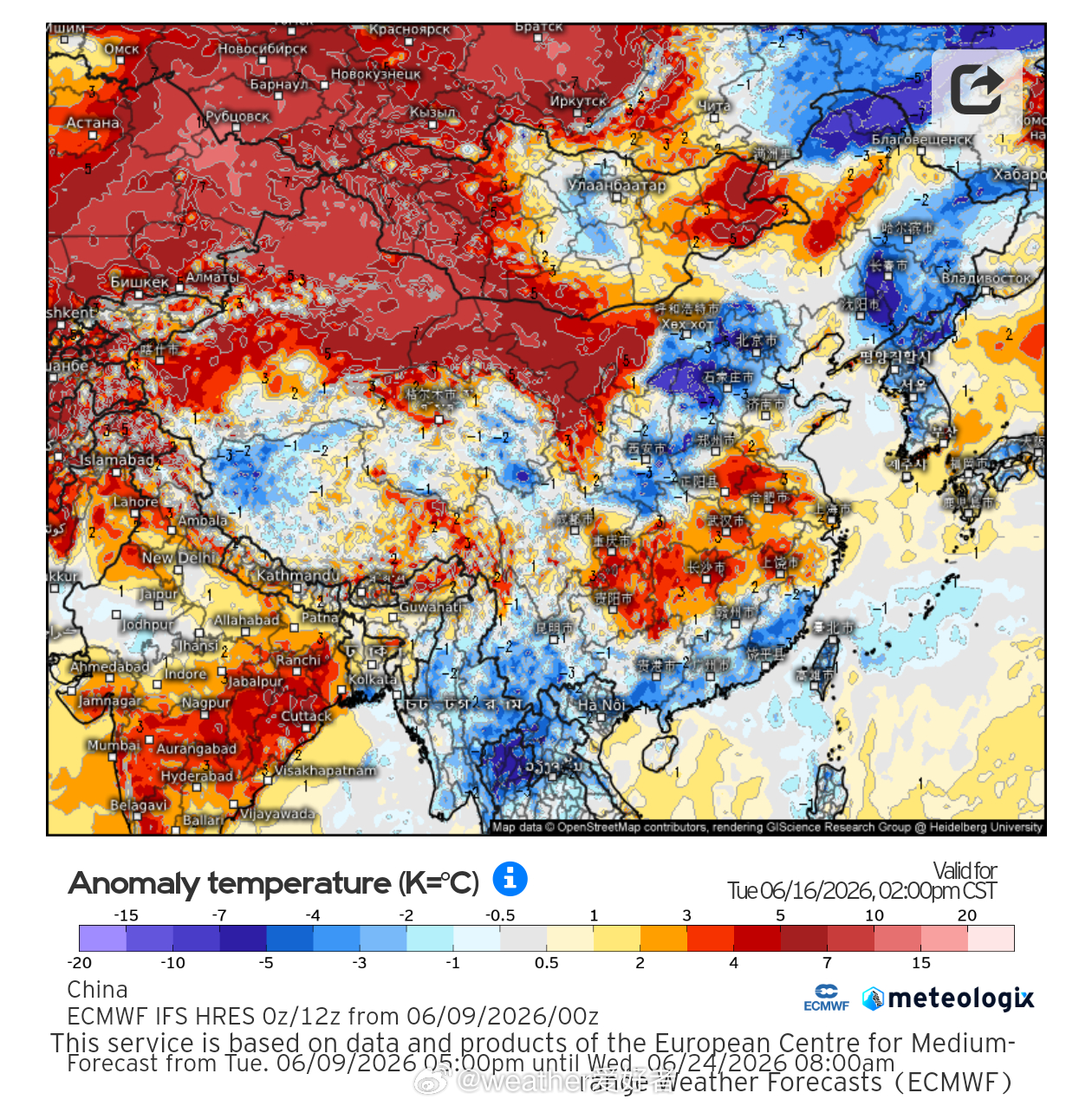 气象观察团 未来我国的强降雨核心区依然是在江南和华南地区，累计降水量大，需高度警
