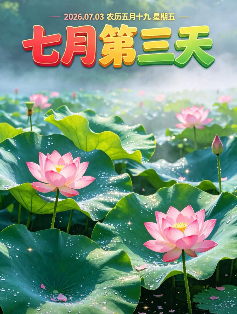 🌺2026./7.3.看淡细碎.守住清欢.温情常伴🌺

🌈☀️晨光开启新的