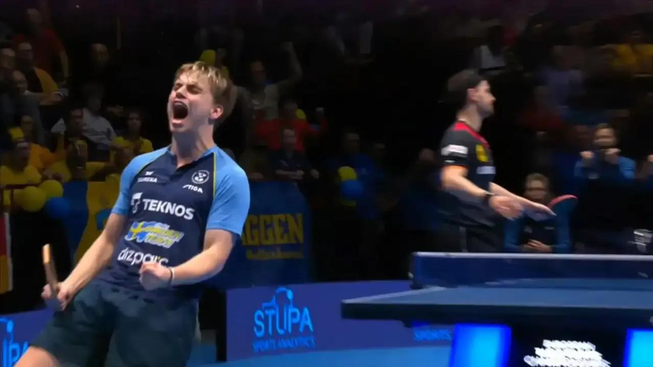 乒乓球欧锦赛瑞典3：1大胜德国
        时隔二十一年再捧冠军杯
    