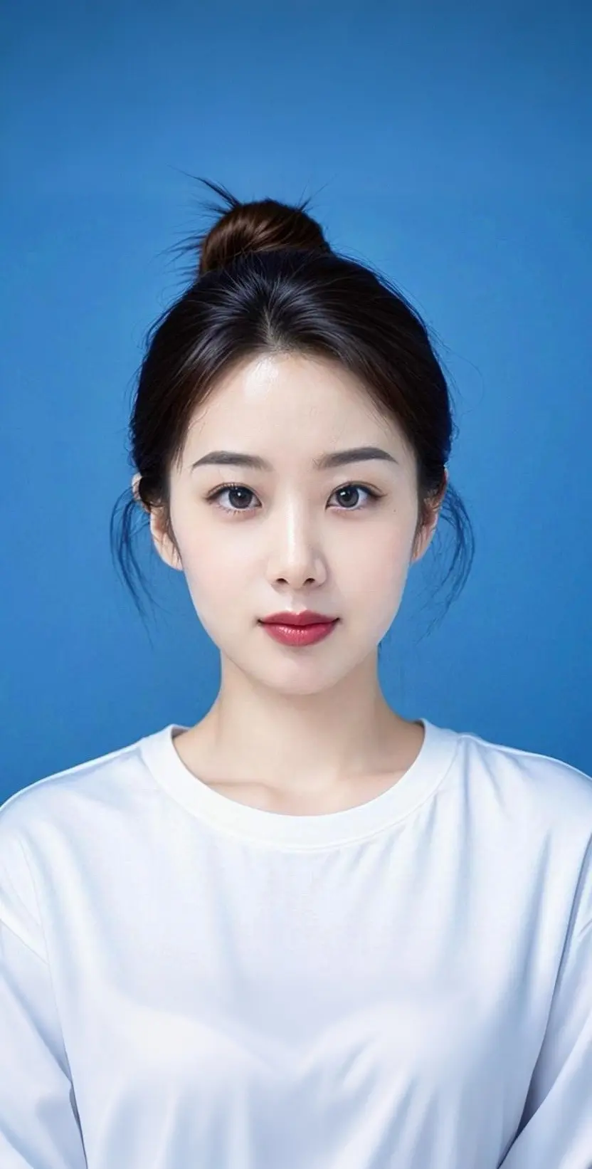 AI扩图 AI蓝底佳人，很通透的一段话:饿时馒头贵，饱时玫瑰香，这个世...