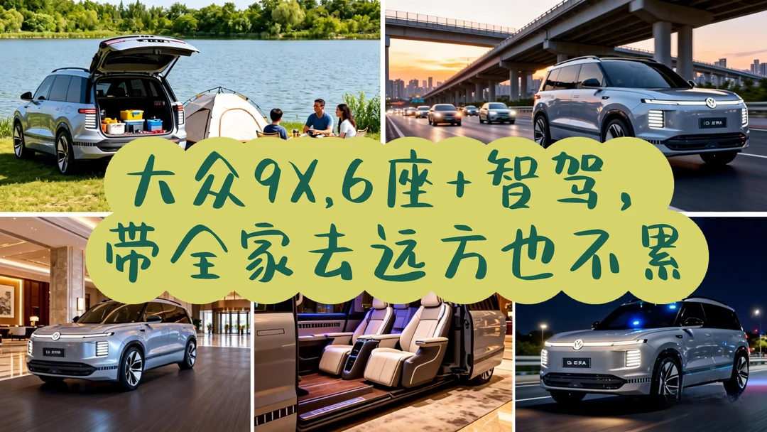 大众9X,6座+智驾，带全家去远方也不累
