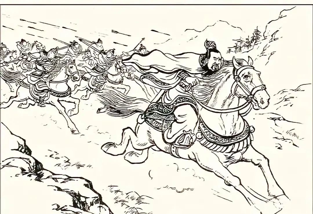 “东吴鼠辈，勿伤我主！休得猖狂！”此人虎背熊腰，手执大刀，有万夫不当之...