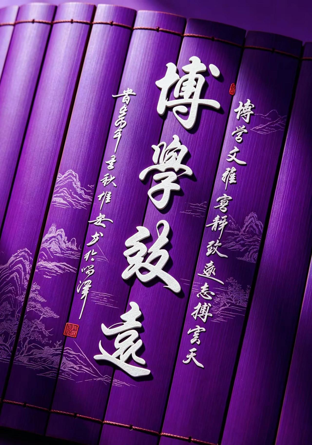 维安书法作品展览。AI紫简篆刻风