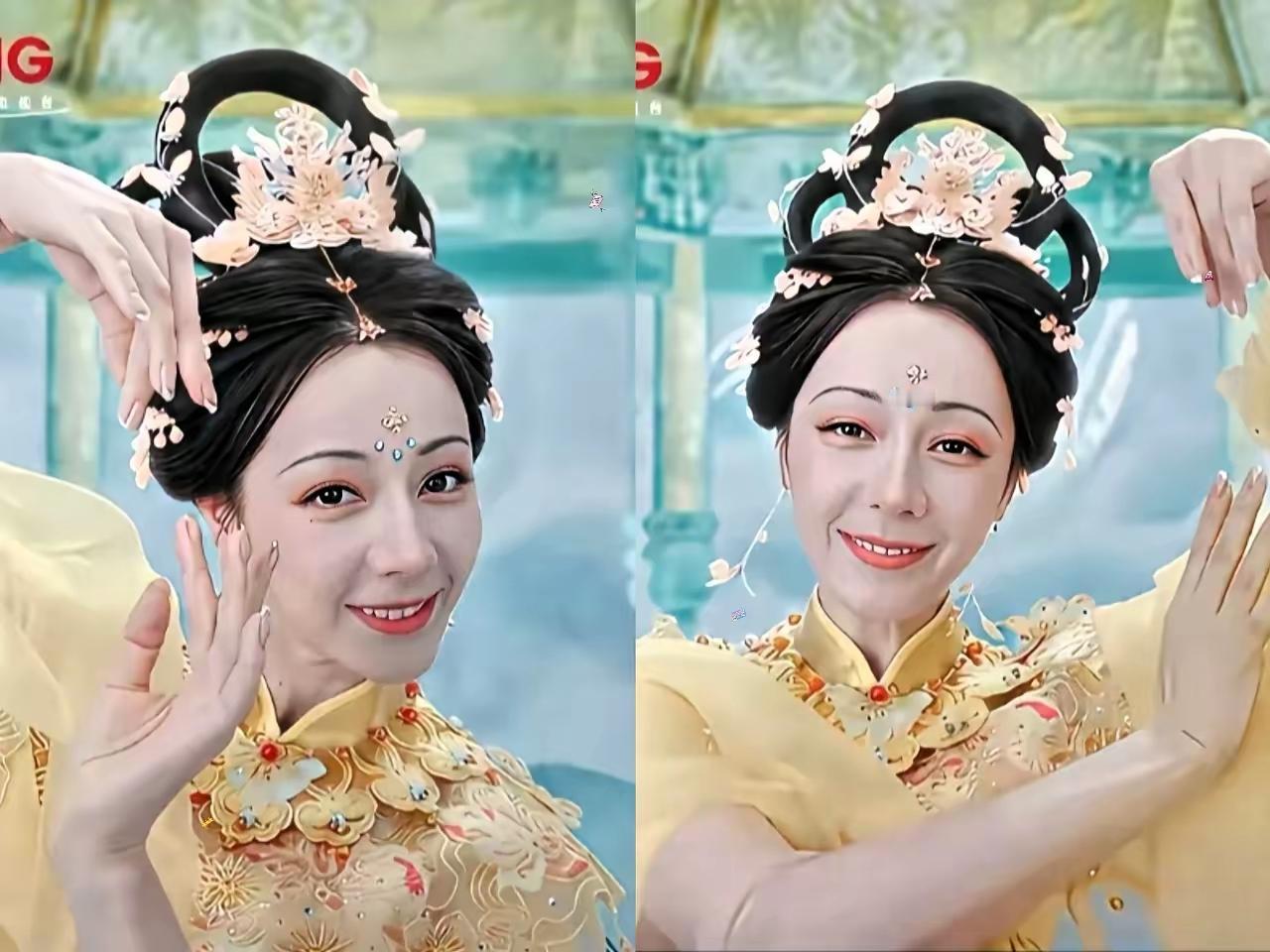 河南卫视迪丽热巴的嫦娥扮相吓我一跳，这真的是嫦娥吗？
我咋越看越像葫芦娃里面的蛇
