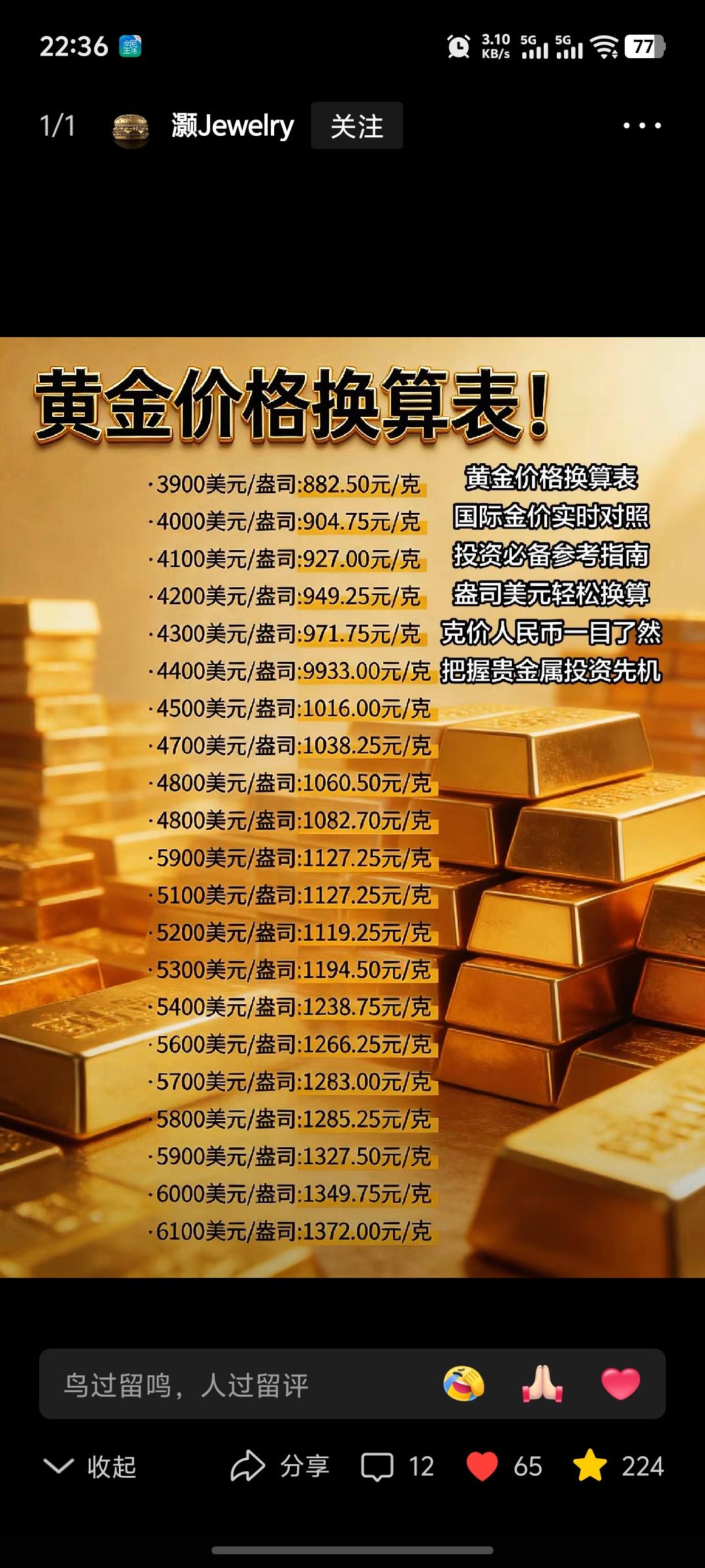 黄金是这样算克的