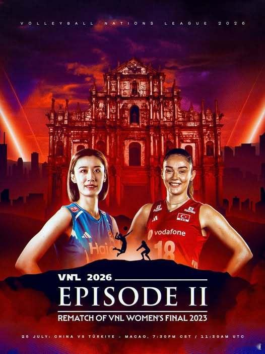 国际排坛动态中国女排vs土耳其女排官方海报：宿命对决再上演 ⚔️距离2023年世