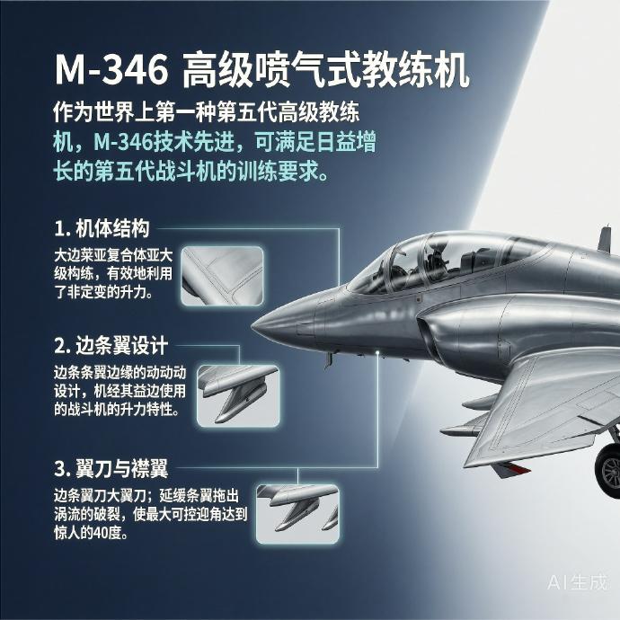 军事ai新视野 M-346教练机［意］机长：11.49米翼展：9.72米机高：4
