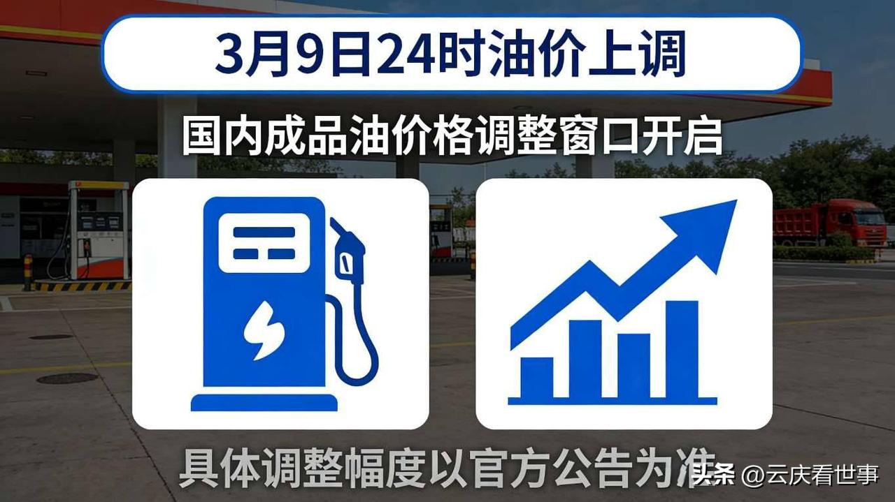 重要提醒！国家发改委已明确，自3月9日24时起，国内成品油价格上调，汽油每吨上调