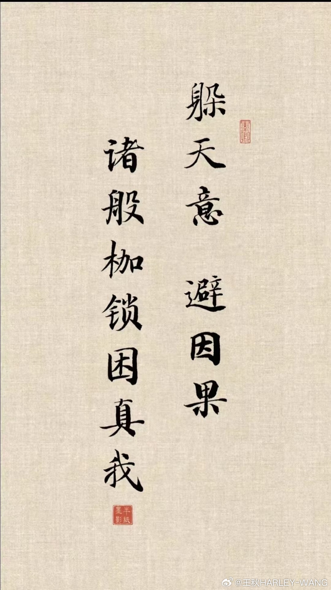 躲天意 避因果 诸般枷锁因真我 ​​​