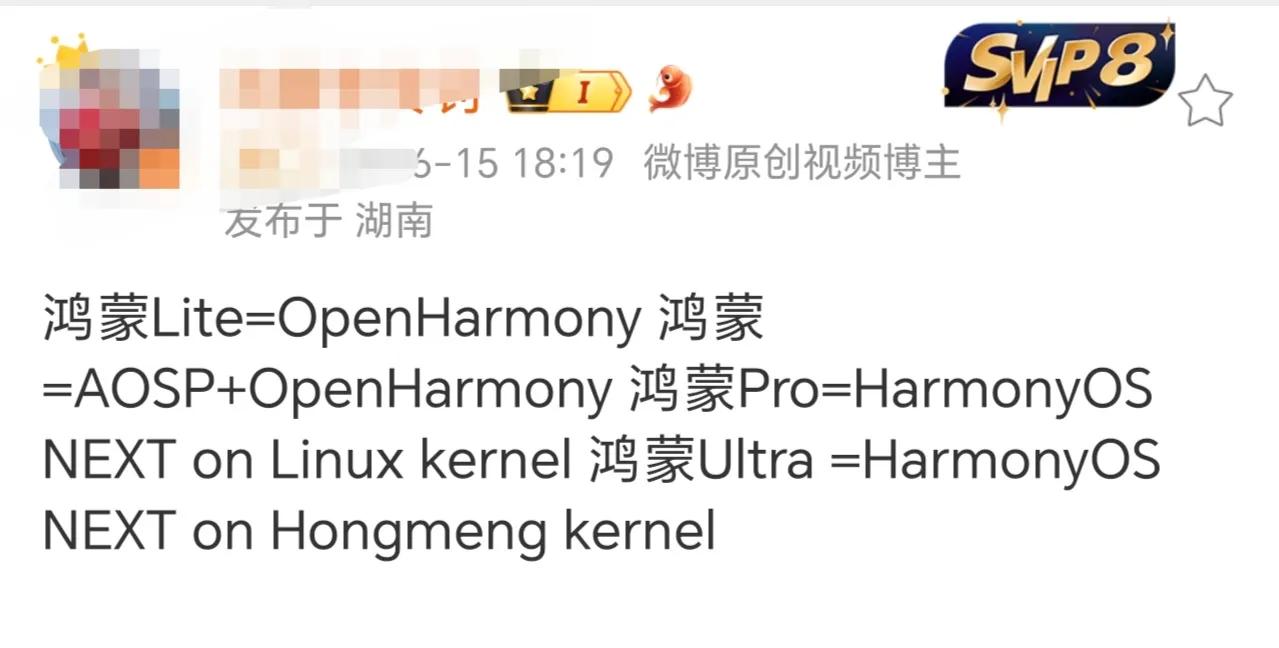 我来翻译一下：鸿蒙Lite=穿戴，鸿蒙=高通 鸿蒙Pro=Mali麒麟，鸿蒙Ul
