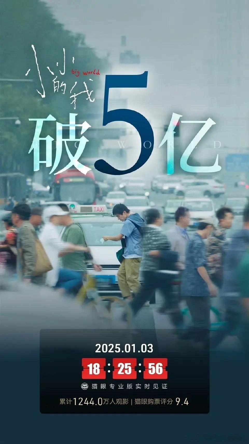 易烊千玺《小小的我》票房破5亿！！！小众题材这么冷的大盘，真的纯靠四字带飞🐮?