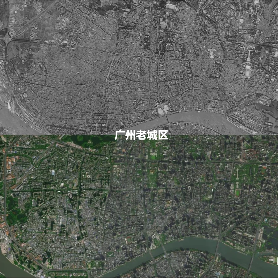 六十年代卫星图对比，感受广州半个世纪巨变