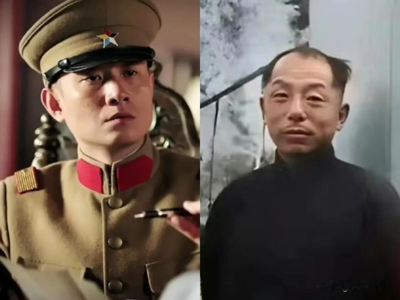 不知道张学良这个“美男子”称号到底谁封的？
右边是张学良本人照片，左边是文章饰演