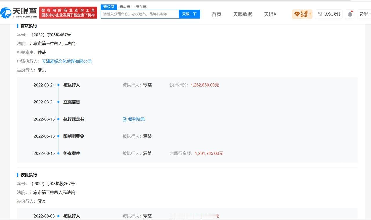 罗正近30日涨粉超80万
罗正曾因126万案款被限消 罗正曾为被执行人罗正翻红