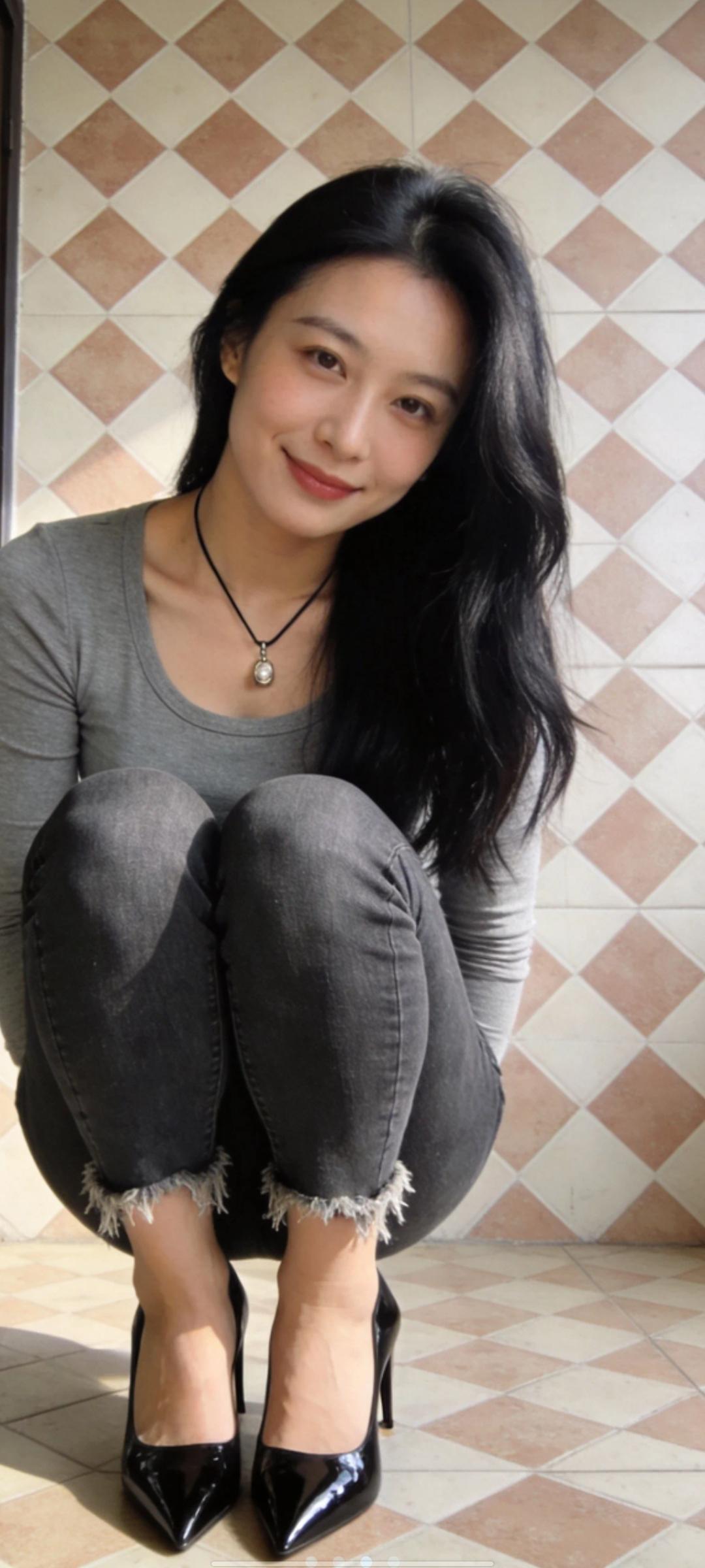 热爱每一天，超喜欢牛仔裤，特别是修身的那种！