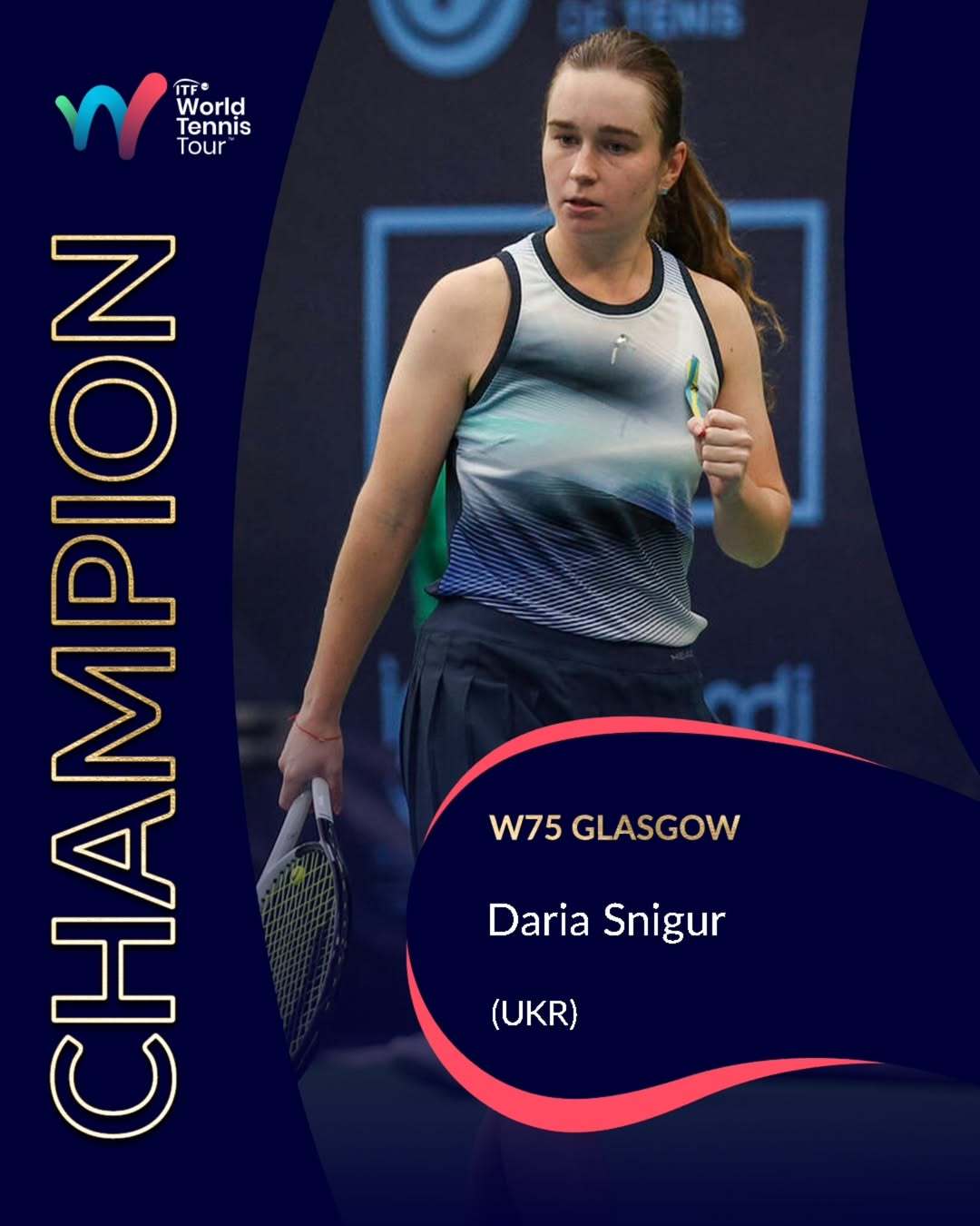 达里娅·斯尼古尔在W75格拉斯哥站夺冠，决赛中以6-4 6-3击败苏珊·班德奇?