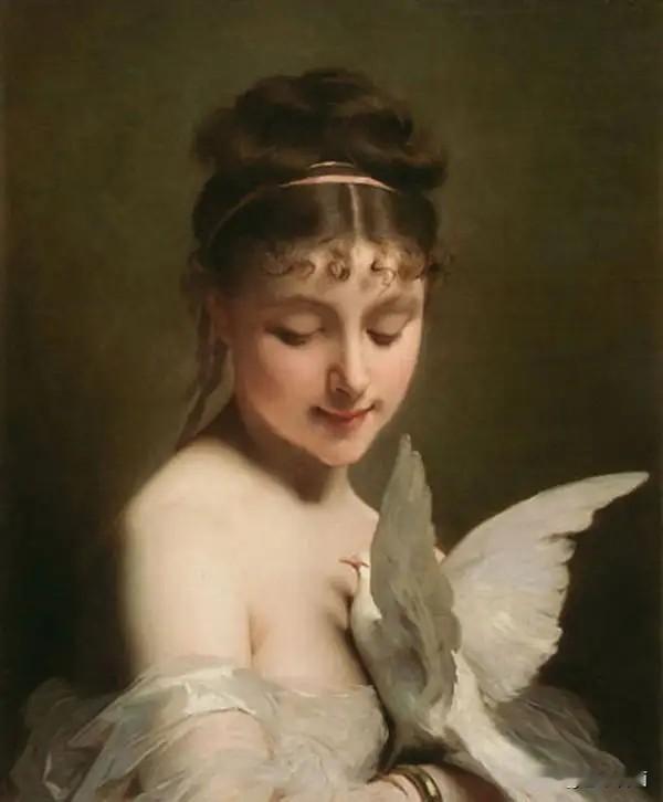 法国画家Charles Joshua Chaplin(1825-1891)油画作