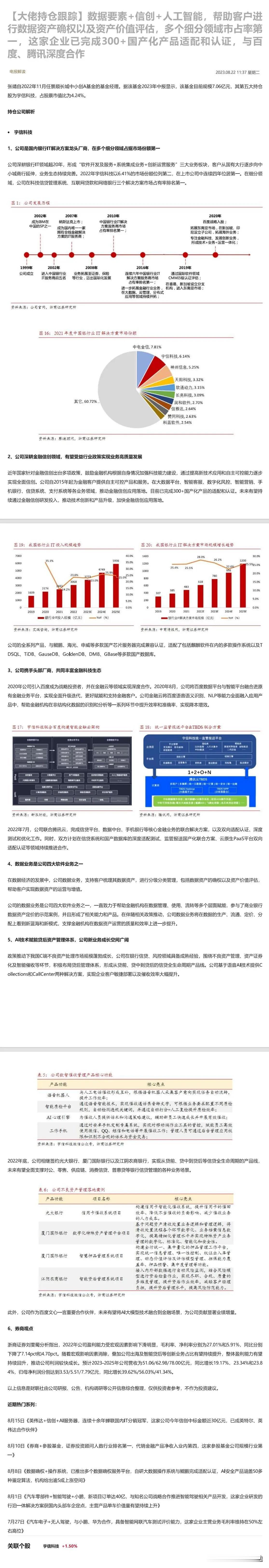 数据要素+信创+人工智能，帮助客户进行数据资产确权以及资产价值评估，多个细分领域