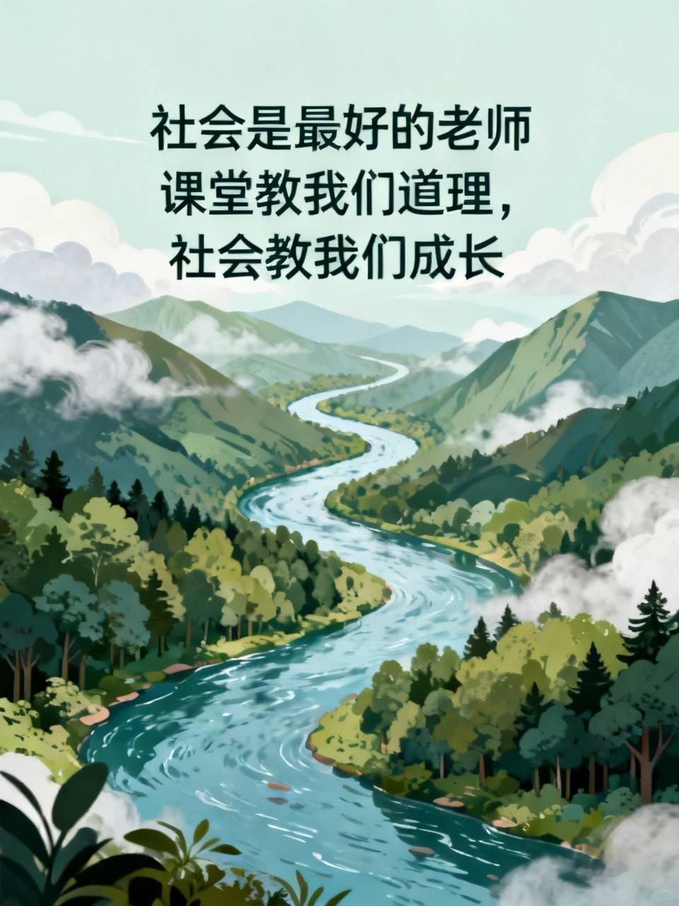 最好的老师是社会，对吗没错，社会是最真实的老师。课堂教我们道理，社会教我们成长，