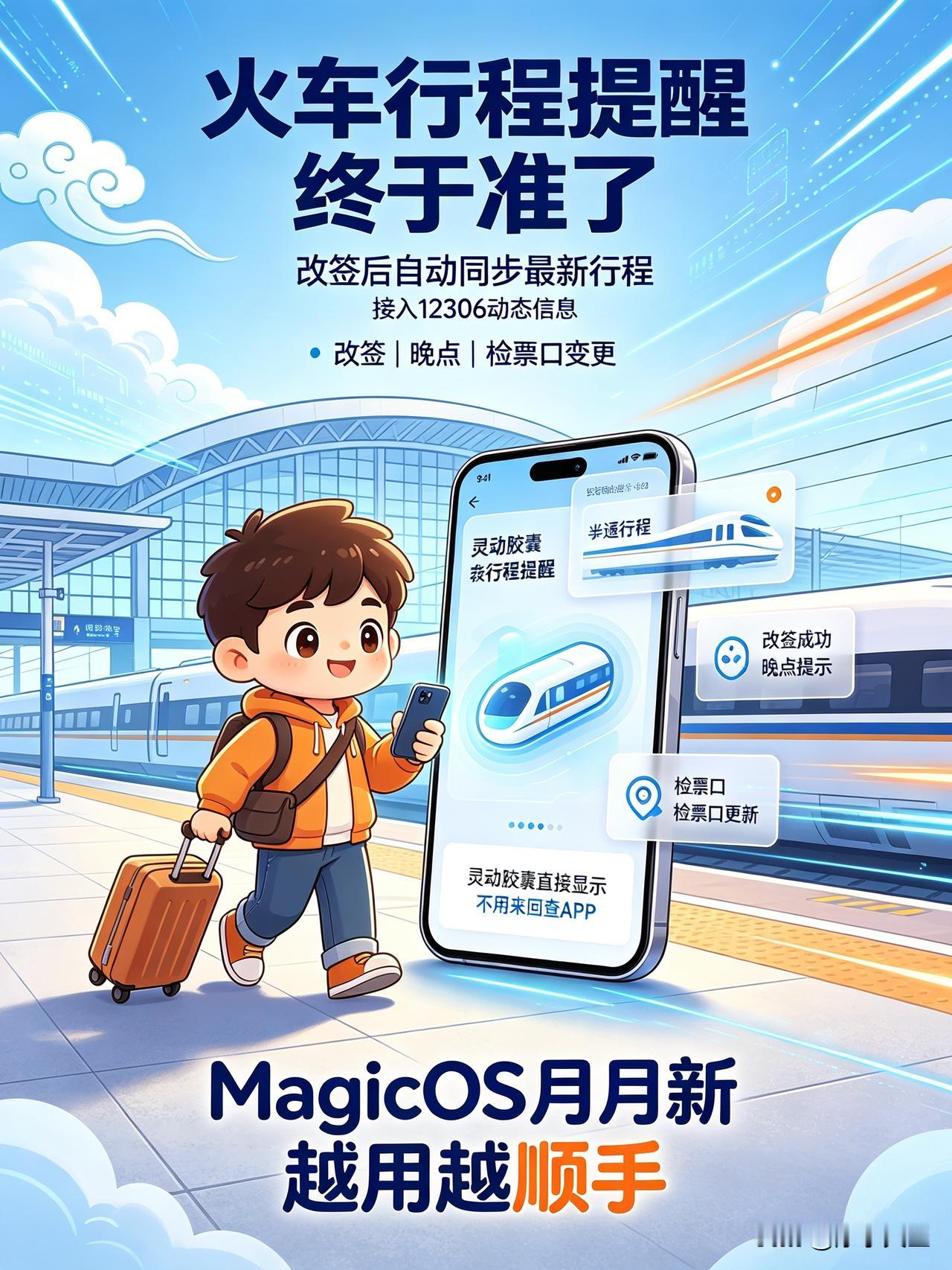 之前不少人吐槽YOYO建议的火车行程提醒不准，改签后信息还停留在旧行程上，这次更