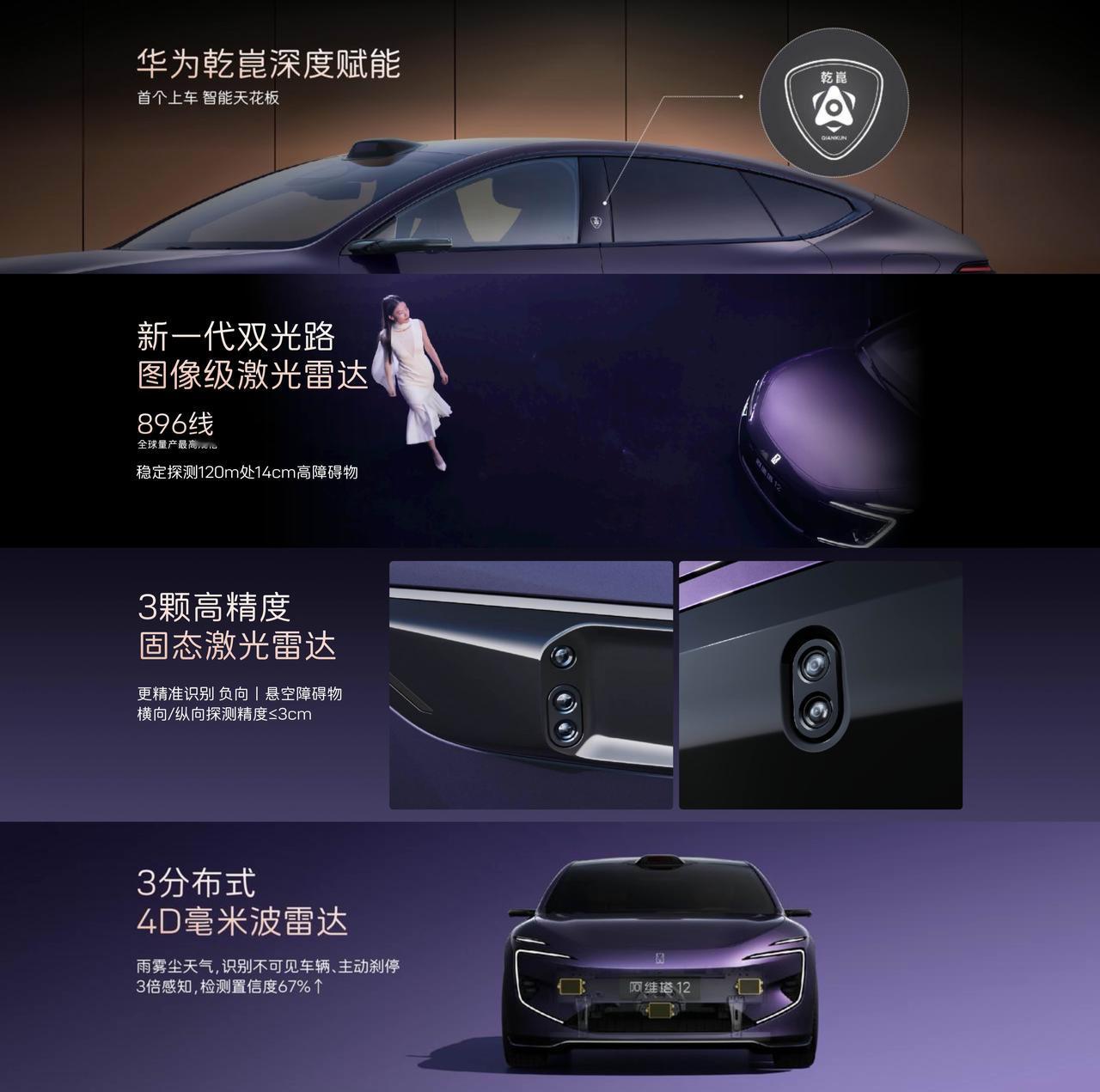 全新阿维塔12用的是华为最强的智驾配置，未来感最足的华系车！