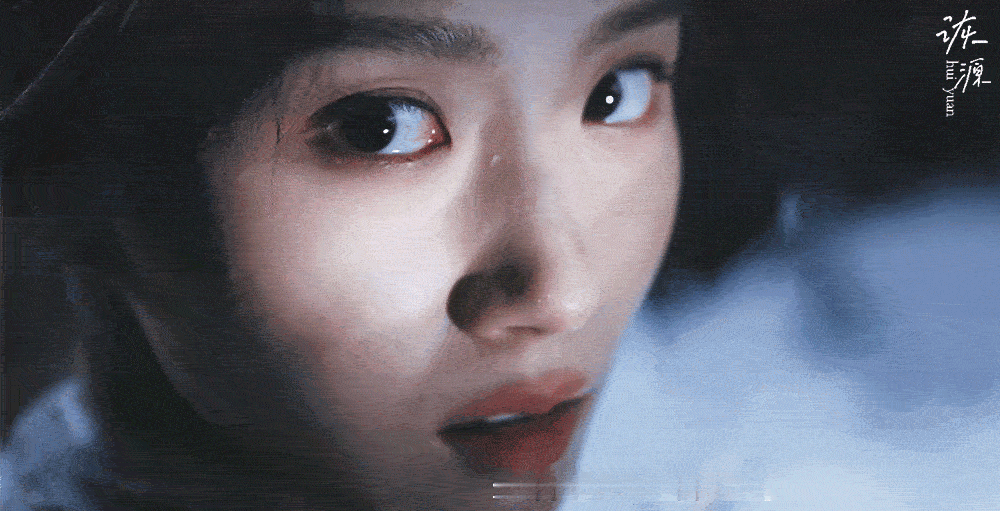 卢昱晓 《何不同舟渡》南衣 / 动图▷红衣-奔跑回头·嫁衣+花钿+珍珠妆第一次修