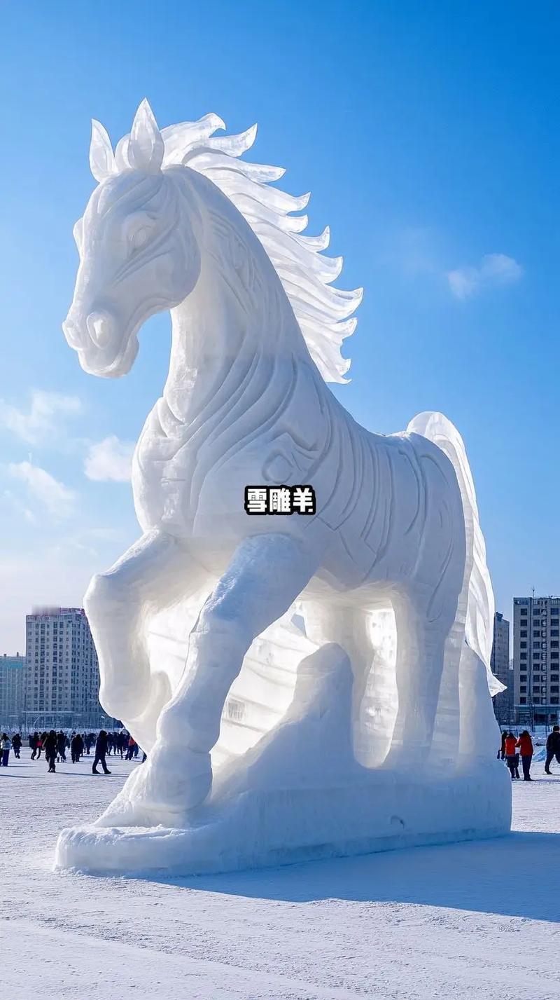 近日，浙江宁波一名理发师利用积雪雕刻出招财貔貅，整件作品耗时近八小时完成，包括搬